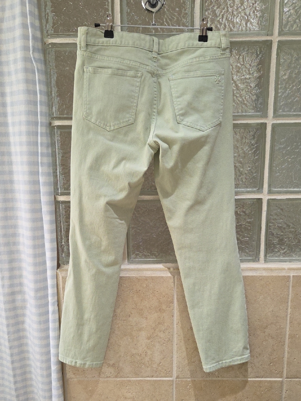 Tory Burch Pastel Mint Cropped Skinny Jeans 29 - Picture 5 of 9